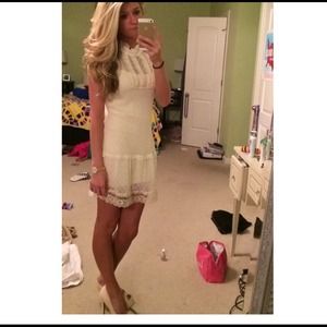 Off white lace free people dress