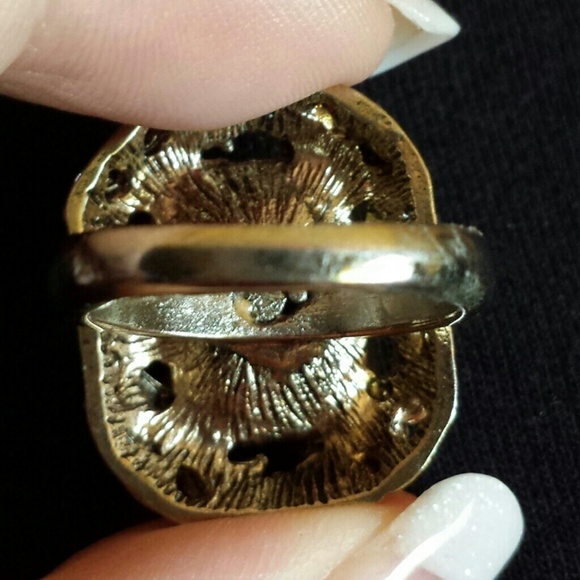 *Sold in Bundle* Orange/Gold Fashion Ring - Picture 2 of 3