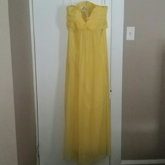 A beautiful brides maids dress.