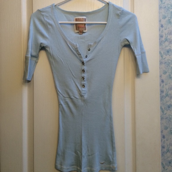 Hollister Tops - ⚡️ Light blue Hollister shirt