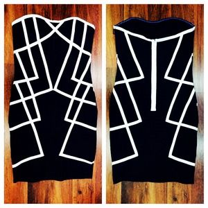 Súper sexy navy blue strapless bodycon dress!!!