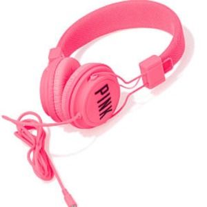 Pink headphones