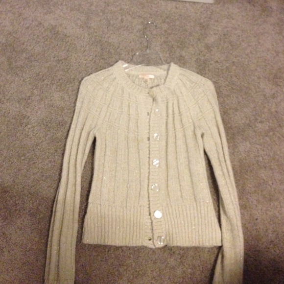 Beige Sweater with Silver Accents