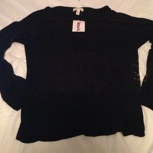 NEVER BEEN WORN black long sleeve blouse