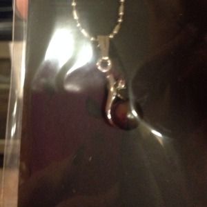 Black pearl necklace.