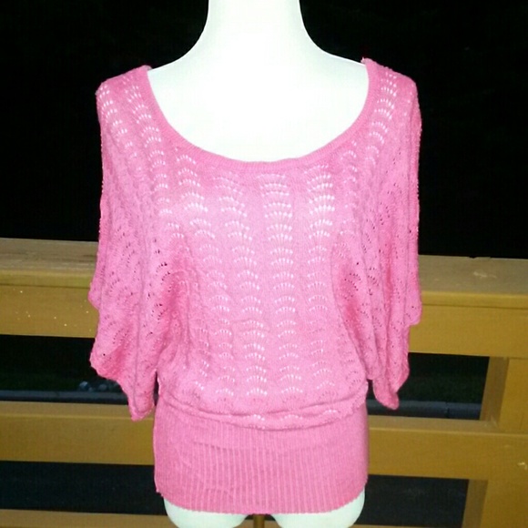 Pink sweater, super cute with a tank top!!