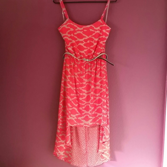 Printed Hi-Low Dress
