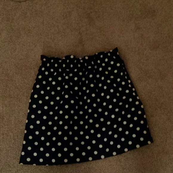 J-crew polka dot skirt