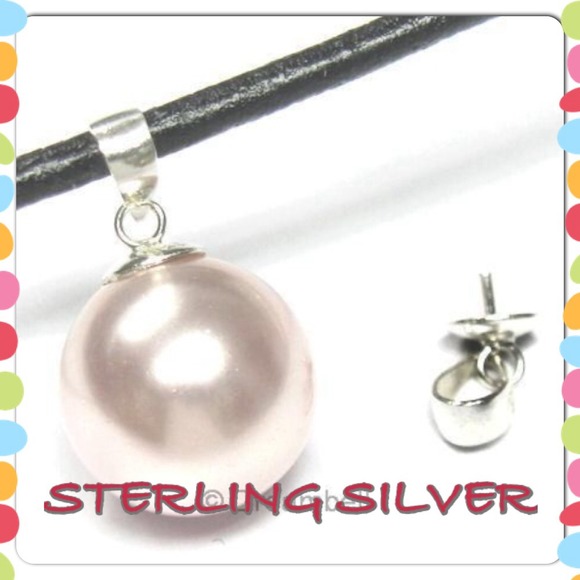 4 Silver Bail Pin 3mm cup pearl pendant Connector