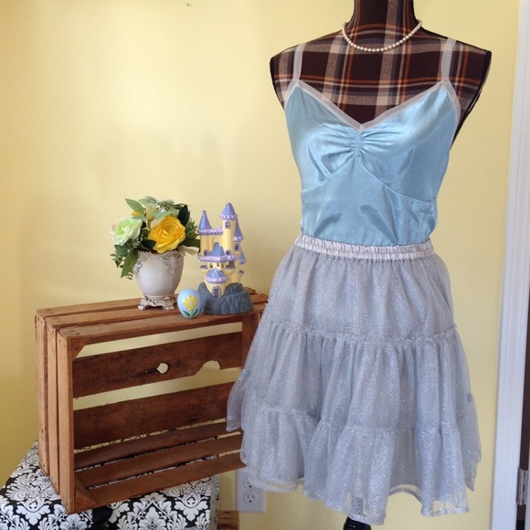 Victoria's Secret Tops - Victoria's Secret Cami Top Metallic Pale Blue Med