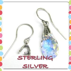 2 Bali Sterling Silver Wire Earring Hook with bail