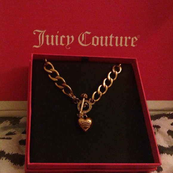 Juicy couture rose gold charm link necklace - Picture 1 of 3