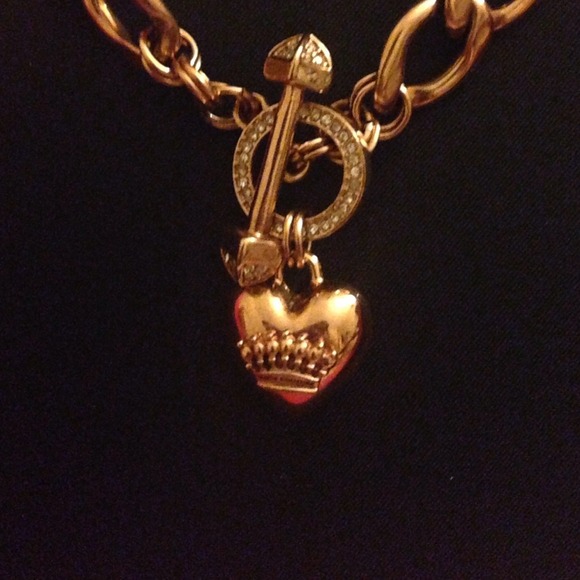 Juicy couture rose gold charm link necklace - Picture 2 of 3