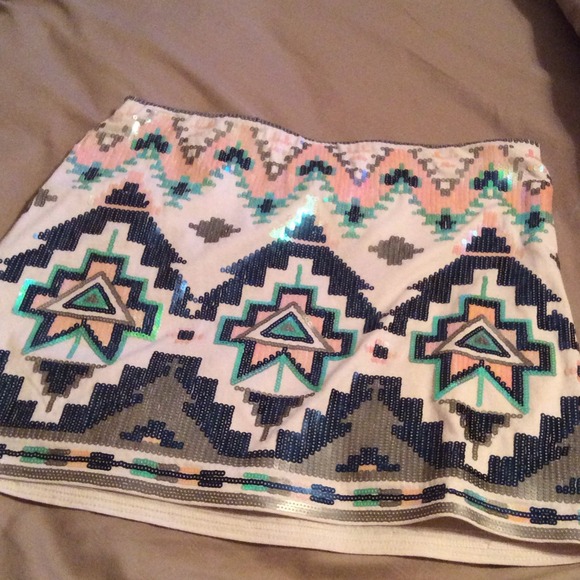 Reserved Express sequin mini skirt