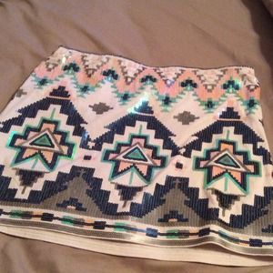 Reserved Express sequin mini skirt