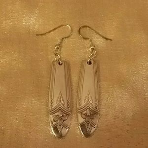 Silver wear handle earrings