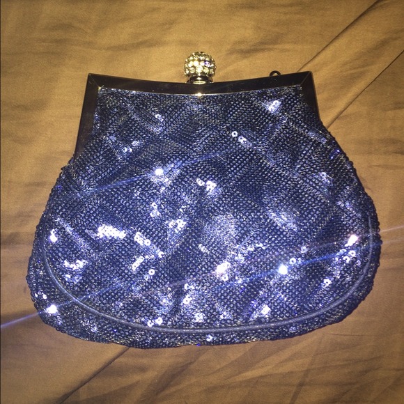 Navy Blue sparkle clutch