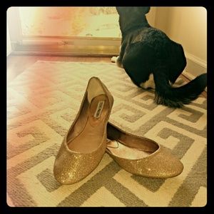 Steve Madden gold flats