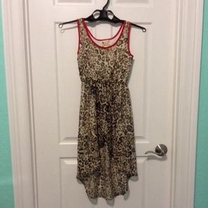 Super cute cheetah print high low dress!