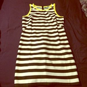 Black white and yellow dress