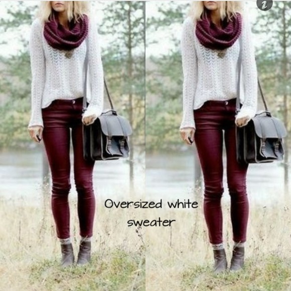 American Eagle Outfitters Sweaters - Oversized white american eagle knit sweater