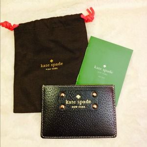 💎KATE SPADE card holder w/ BLACK leather💎