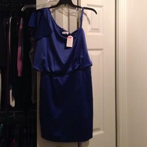 Jessica Simpson Satin Blue Dress