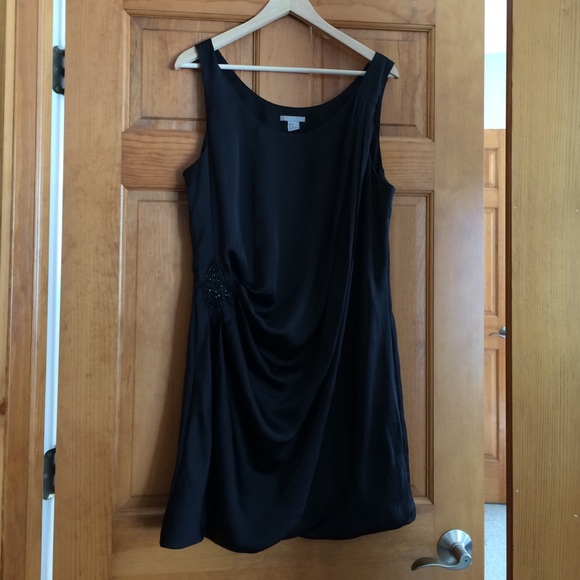 H&M Black drape dress