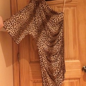 Tart cheetah print jersey dress