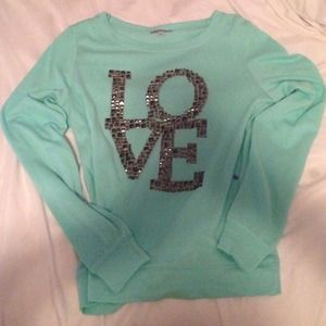 NEVER BEEN WORN Teal light sweater