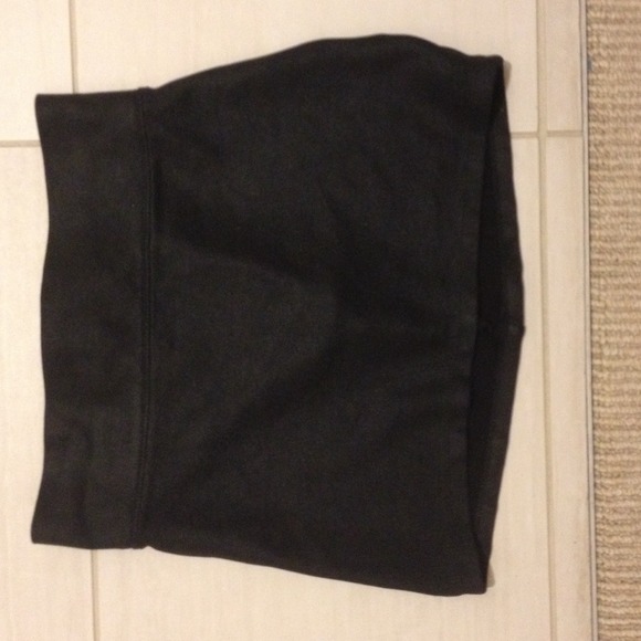 Faux leather skirt