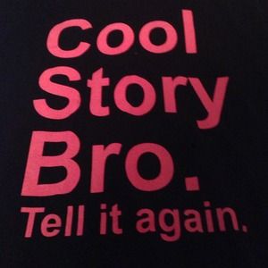 Cool story bro Tshirt black/pink