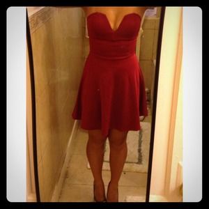 DEEP PLUNGE NECKLINE DRESS