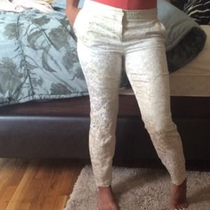 Metallic patterned pant