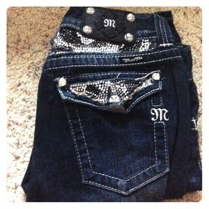 Miss Me Rhinestone Bootcut Jeans