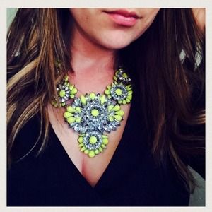 Neon statement necklace