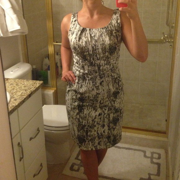 Satin animal print lined dress