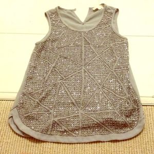 Gray beaded blouse