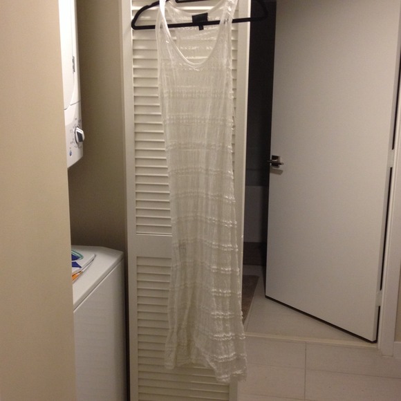 Long sheer white dress