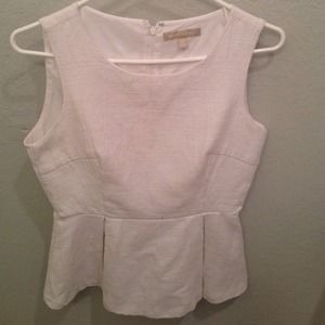 Banana Republic white peplum top