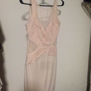 Mesh blush color dress