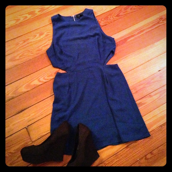 flirty royal blue dress