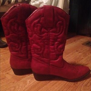 Red cowboy boots