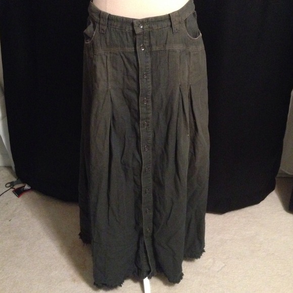 Denim free people skirt