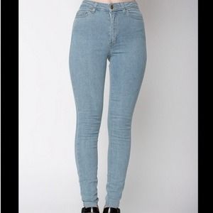 American apparel pencil jean.
