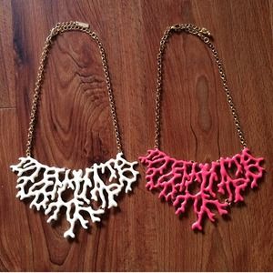 WHITE Coral Reef Statement Necklace