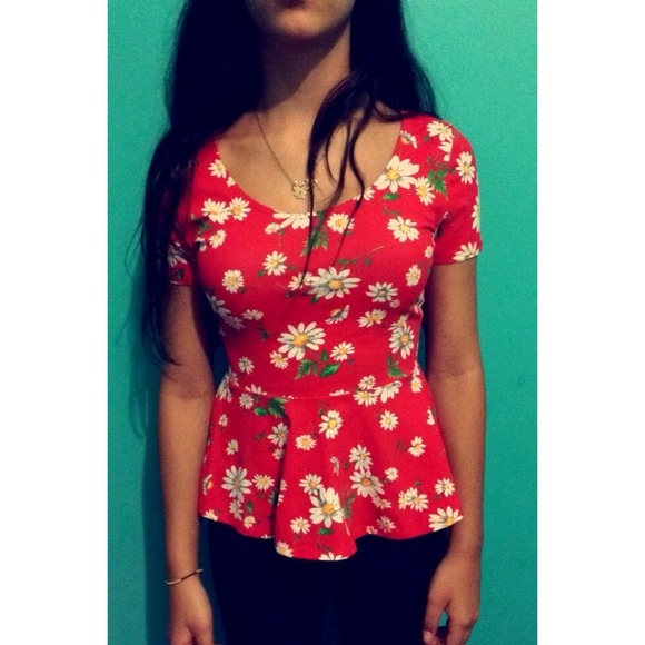 Forever 21 Tops - Flower peplum shirt