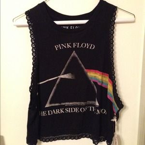 Pink Floyd Black Crop Top