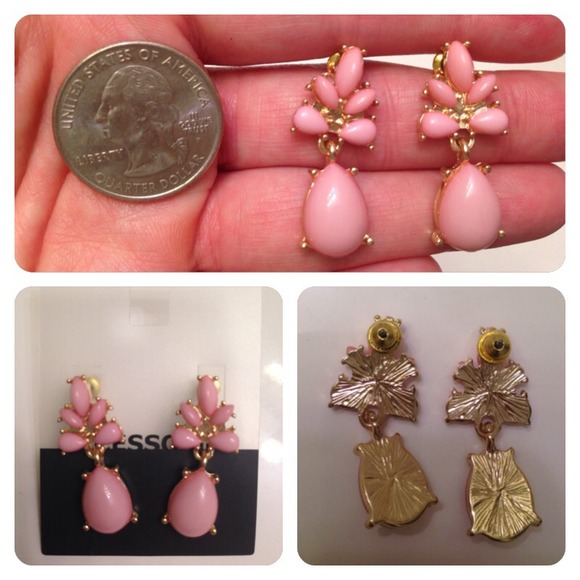 🚫Sold🚫Old Navy earrings pink & gold tone. NWT! - Picture 2 of 3