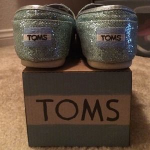 Blue Glitter Toms